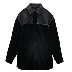 ZARA CONTRASTING CORDUROY OVERSHIRT SZ: L